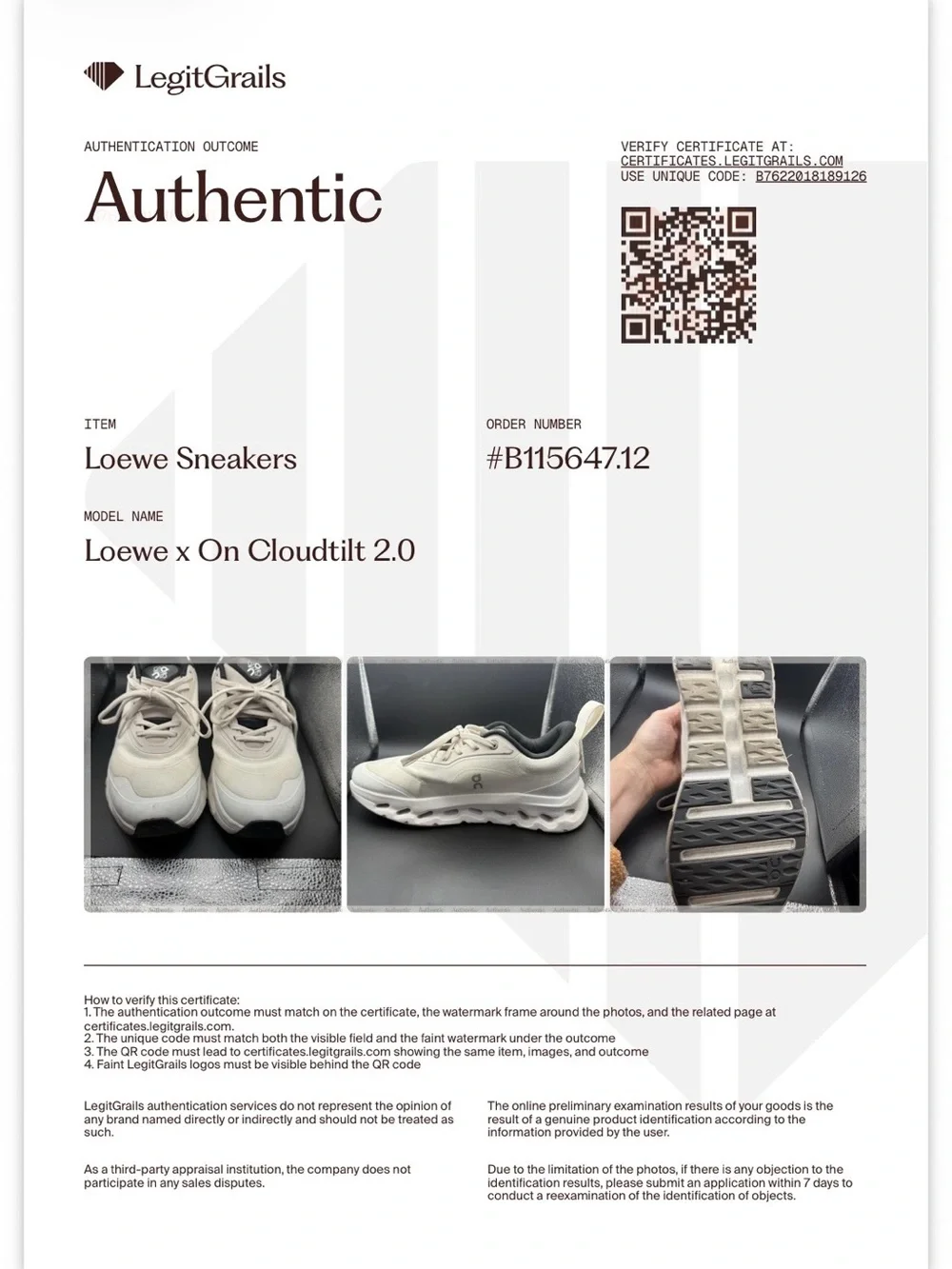 Authenticated Loewe x On Cloudtilt 2.0 Sand/White Sneakers Women’s 8.5 EU 40